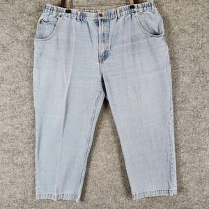 Haband Casual Joe Jeans Mens 44XS Light Wash Elastic Waist Denim Pants Blue